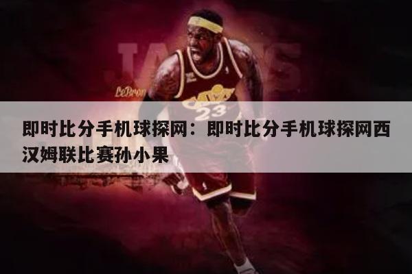 即时比分手机球探网：即时比分手机球探网西汉姆联比赛孙小果